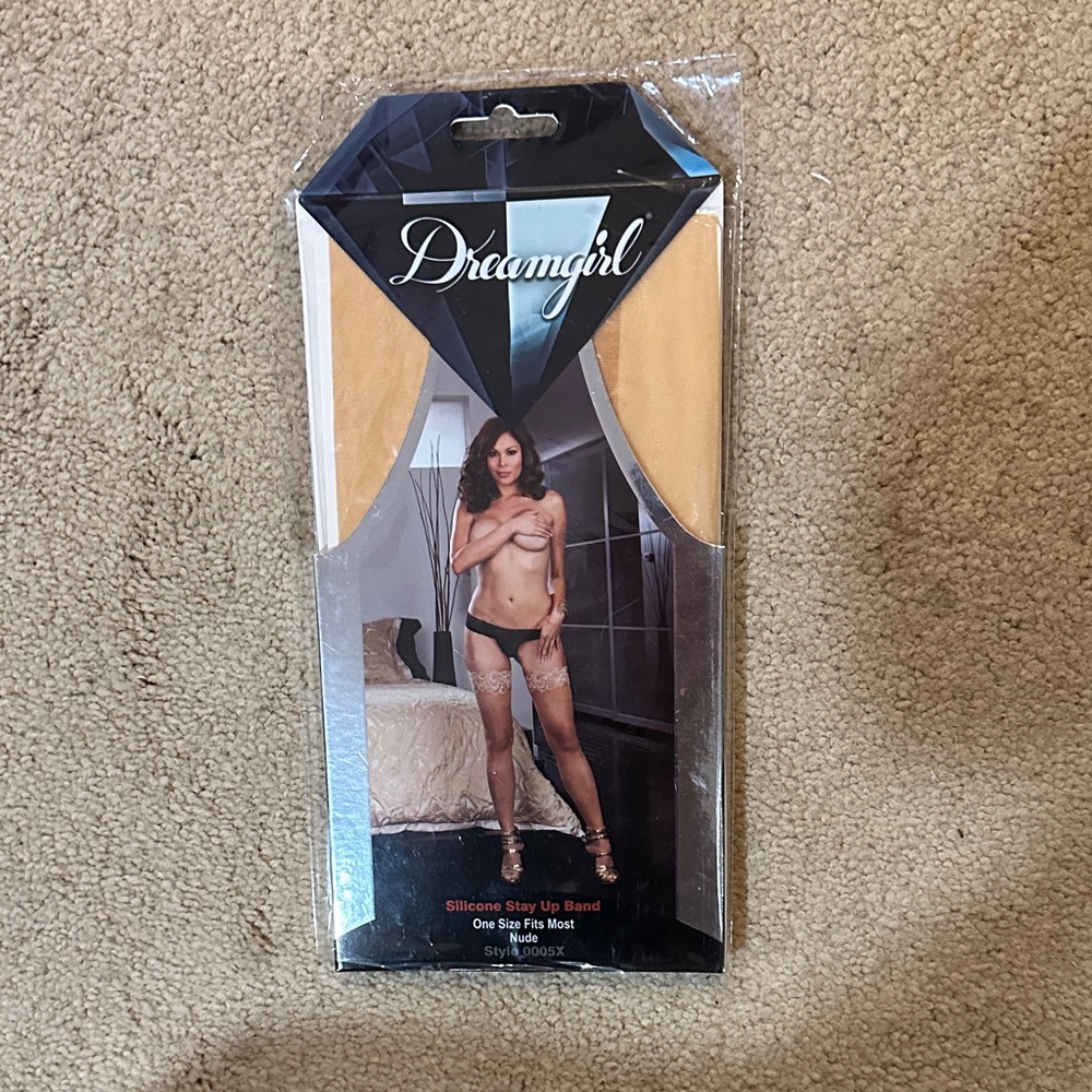 Dreamgirl nude Silicone Stay Up Band stockings